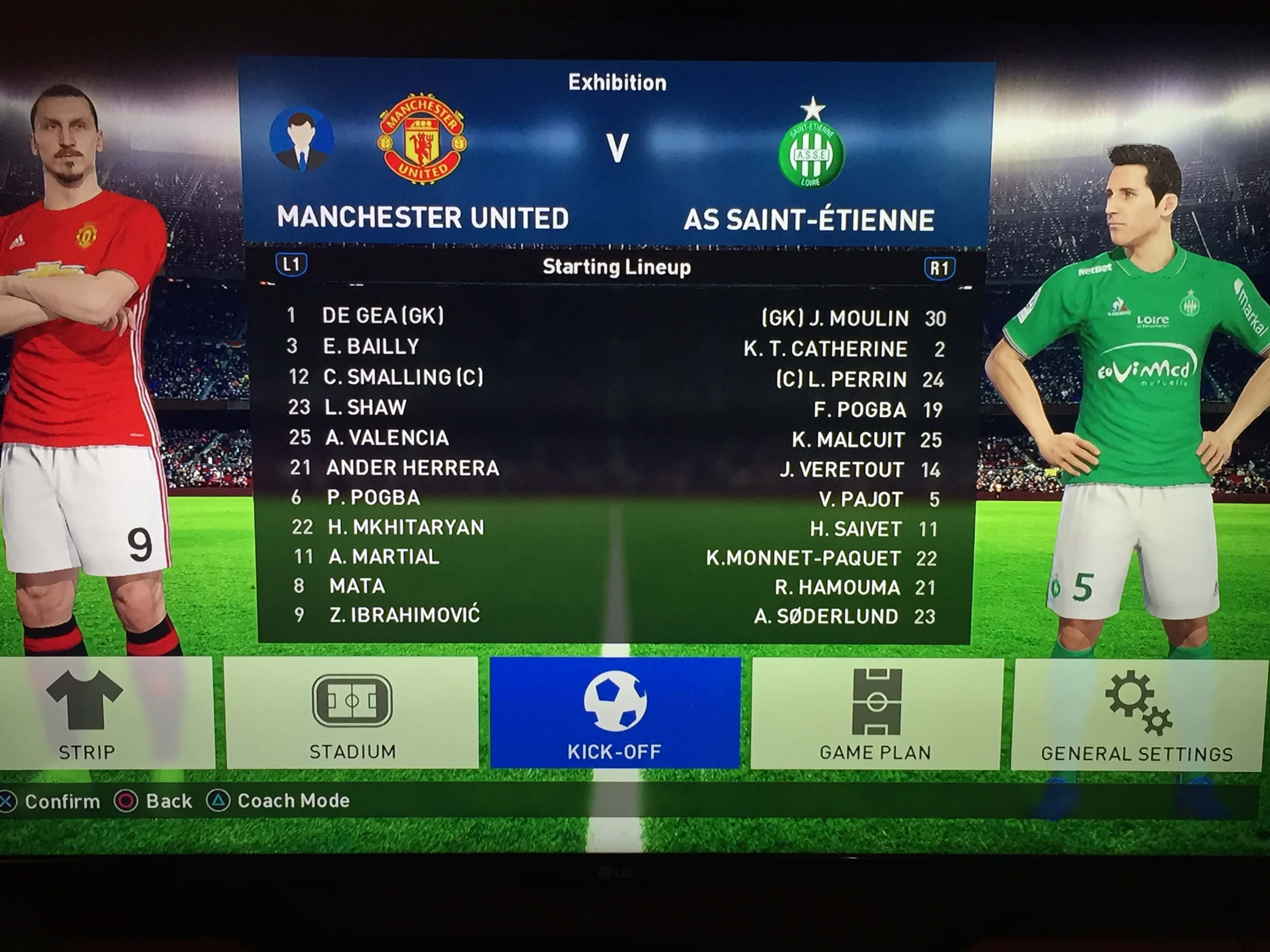 PES Previews Manchester United St Etienne