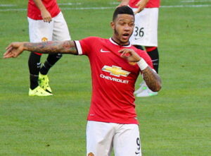 memphis depay playing for man united